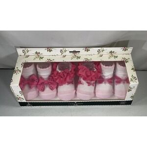 Laura Ashley Baby 3 Pair Sock SetNewborn - 6 Months Pink Girls NIB